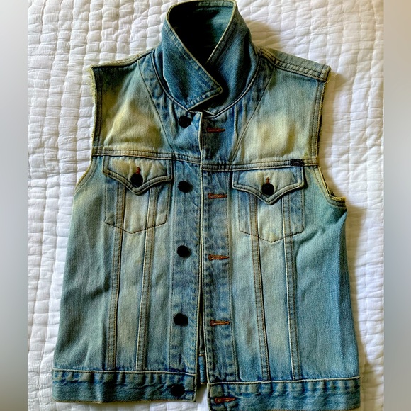 Earl Jeans faded sleeveless denim jacket vintage 1999-2004 - Picture 4 of 8